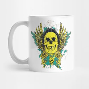 Zombie Skull with Wings Mug